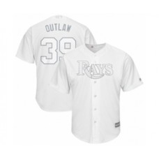 Men's Tampa Bay Rays #39 Kevin Kiermaier Outlaw Authentic White 2019 Players Weekend Baseball Jersey