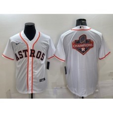 Men's Houston Astros White Champions Big Logo Stitched MLB Cool Base Nike Jersey