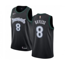 Men's Nike Minnesota Timberwolves #8 Jerryd Bayless Swingman Black Hardwood Classics Jersey