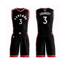 Men's Toronto Raptors #3 OG Anunoby Swingman Black 2019 Basketball Finals Bound Suit Jersey Statement Edition