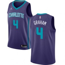 Men's Nike Jordan Charlotte Hornets #4 Devonte Graham Swingman Purple NBA Jersey Statement Edition