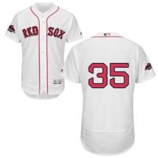 Men's Majestic Boston Red Sox #35 Steven Wright White Home Flex Base Authentic Collection 2018 World Series Champions MLB Jersey