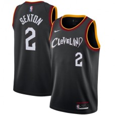 Men's Cleveland Cavaliers #2 Collin Sexton Nike Black 2020-21 Swingman Player Stitched Jersey