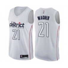 Men's Washington Wizards #21 Moritz Wagner Authentic White Basketball Stitched Jersey - City Edition