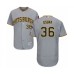 Men's Pittsburgh Pirates #36 Jose Osuna Grey Road Flex Base Authentic Collection Baseball Player Stitched Jersey