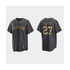 Men's Houston Astros #27 Jose Altuve Charcoal 2022 All-Star Cool Base Stitched Baseball Jersey