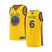 Men's Golden State Warriors #6 Nick Young Swingman Gold 2019 Basketball Finals Bound Basketball Jersey - City Edition