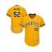 Men's Pittsburgh Pirates #52 Clay Holmes Gold Alternate Flex Base Authentic Collection Baseball Player Stitched Jersey