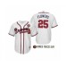 Men's 2019 Armed Forces Day Tyler Flowers #25 Atlanta Braves White Stitched Jersey