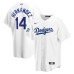 Men's Los Angeles Dodgers #14 Enrique Hernndez Nike White 2020 World Series Champions Home Patch Replica Player Stitched Jersey