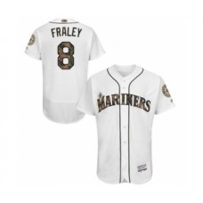 Men's Seattle Mariners #8 Jake Fraley Authentic White 2016 Memorial Day Fashion Flex Base Baseball Player Stitched Jersey