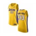 Men's Los Angeles Lakers #33 Kareem Abdul-Jabbar Authentic Gold Home Basketball Jersey - Icon Edition