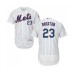 Men's New York Mets #23 Keon Broxton White Home Flex Base Authentic Collection Baseball Jersey