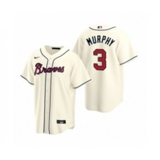 Men's Atlanta Braves #3 Dale Murphy Nike Cream 2020 Replica Alternate Stitched Jersey