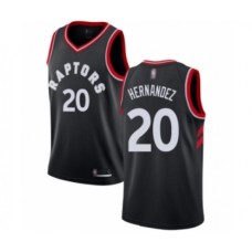 Men's Toronto Raptors #20 Dewan Hernandez Authentic Black Basketball Stitched Jersey Statement Edition