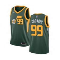 Men's Nike Utah Jazz #99 Jae Crowder Green Swingman Jersey - Earned Edition