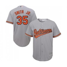 Men's Baltimore Orioles #35 Dwight Smith Jr. Replica Grey Road Cool Base Baseball Jersey