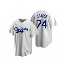 Men's Los Angeles Dodgers #74 Kenley Jansen Nike White Cooperstown Collection Home Stitched Jersey