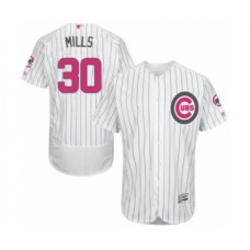 Men's Chicago Cubs #30 Alec Mills Authentic White 2016 Mother's Day Fashion Flex Base Baseball Player Stitched Jersey