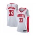 Men's Houston Rockets #33 Ryan Anderson Authentic White Finished Basketball Stitched Jersey - Association Edition