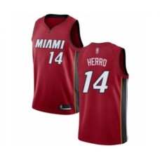 Men's Miami Heat #14 Tyler Herro Authentic Red Basketball Stitched Jersey Statement Edition