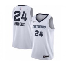 Men's Memphis Grizzlies #24 Dillon Brooks Authentic White Finished Basketball Stitched Jersey - Association Edition