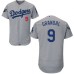 Men's Majestic Los Angeles Dodgers #9 Yasmani Grandal Gray Alternate Flex Base Authentic Collection 2018 World Series MLB Jersey