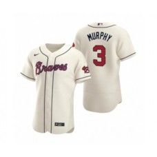 Men's Atlanta Braves #3 Dale Murphy Nike Cream Authentic 2020 Alternate Stitched Jersey