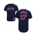 Men's Boston Red Sox #17 Nathan Eovaldi Navy Blue Alternate Flex Base Authentic Collection Baseball Jersey