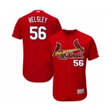 Men's St. Louis Cardinals #56 Ryan Helsley Red Alternate Flex Base Authentic Collection Baseball Player Stitched Jersey