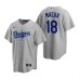 Men's Nike Los Angeles Dodgers #18 Kenta Maeda Gray Alternate Stitched Baseball Jersey