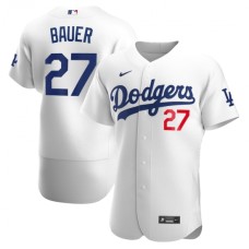 Men's Los Angeles Dodgers #27 Trevor Bauer White Nike Home Alternate Official Replica Player Stitched Jersey