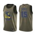 Men's Golden State Warriors #15 Damian Jones Swingman Green Salute to Service 2019 Basketball Finals Bound Basketball Jersey