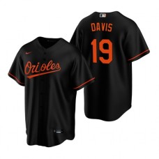 Men's Nike Baltimore Orioles #19 Chris Davis Black Alternate Stitched Baseball Jersey