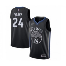 Men's Golden State Warriors #24 Rick Barry Swingman Black Basketball Stitched Jersey - 2019 20 City Edition