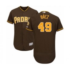 Men's San Diego Padres #49 Michel Baez Brown Alternate Flex Base Authentic Collection Baseball Player Stitched Jersey