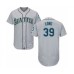 Men's Seattle Mariners #39 Shed Long Grey Road Flex Base Authentic Collection Baseball Player Stitched Jersey