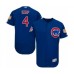 Men's Chicago Cubs #4 Tony Kemp Royal Blue Alternate Flex Base Authentic Collection Baseball Player Stitched Jersey