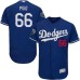 Men's Majestic Los Angeles Dodgers #66 Yasiel Puig Royal Blue Flexbase Authentic Collection 2018 World Series MLB Jersey