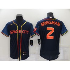 Men's Houston Astros #2 Alex Bregman Nike Navy 2022 City Connect Player Stitched Jersey