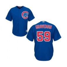 Men's Chicago Cubs #59 Kendall Graveman Replica Royal Blue Alternate Cool Base Baseball Jersey