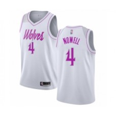 Men's Minnesota Timberwolves #4 Jaylen Nowell White Swingman Stitched Jersey - Earned Edition