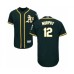 Men's Oakland Athletics #12 Sean Murphy Green Alternate Flex Base Authentic Collection Baseball Player Stitched Jersey