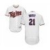 Men's Minnesota Twins #21 Tyler Duffey White Home Flex Base Authentic Collection Baseball Player Stitched Jersey