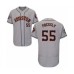 Men's Houston Astros #55 Ryan Pressly Grey Road Flex Base Authentic Collection 2019 World Series Bound Baseball Stitched Jersey