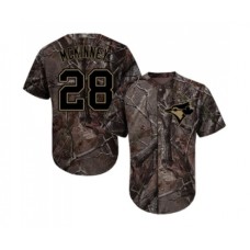 Men's Toronto Blue Jays #28 Billy McKinney Authentic Camo Realtree Collection Flex Base Baseball Jersey