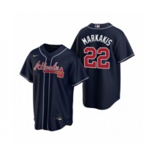 Men's Atlanta Braves #22 Nick Markakis Nike Navy 2020 Replica Alternate Stitched Jersey