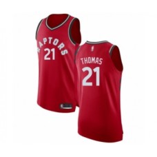 Men's Toronto Raptors #21 Matt Thomas Authentic Red Basketball Stitched Jersey - Icon Edition