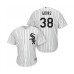 Men's Chicago White Sox #38 Ryan Goins Replica White Home Cool Base Baseball Jersey