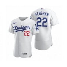 Men's Los Angeles Dodgers #22 Clayton Kershaw Nike White 2020 Authentic Stitched Jersey